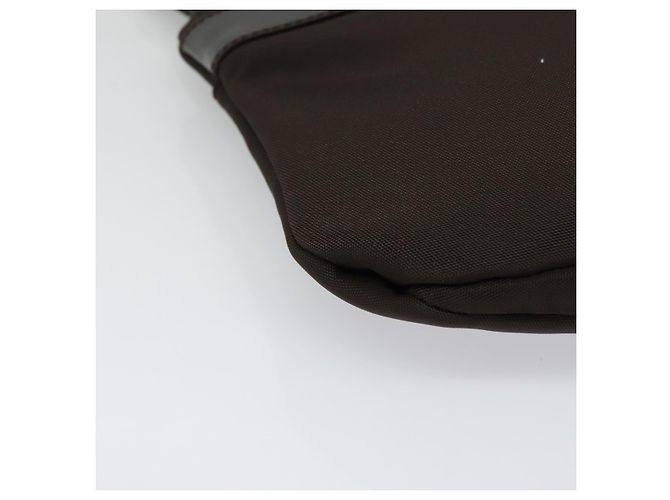 Borsa a Spalla Salvatore Ferragamo Nylon Marrone Argento Autentica BA4348 - vista 10
