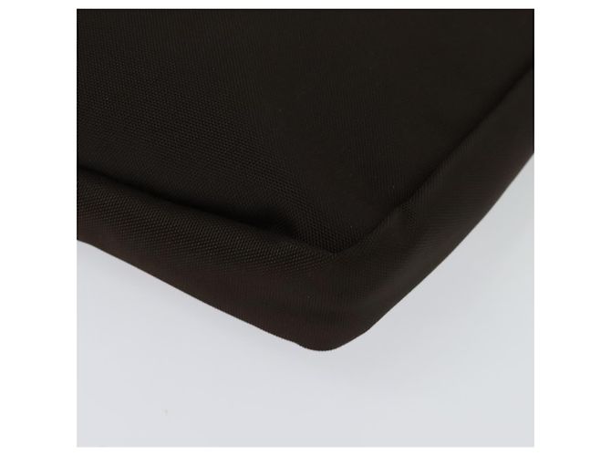 Borsa a Spalla Salvatore Ferragamo Nylon Marrone Argento Autentica BA4348 - vista 11
