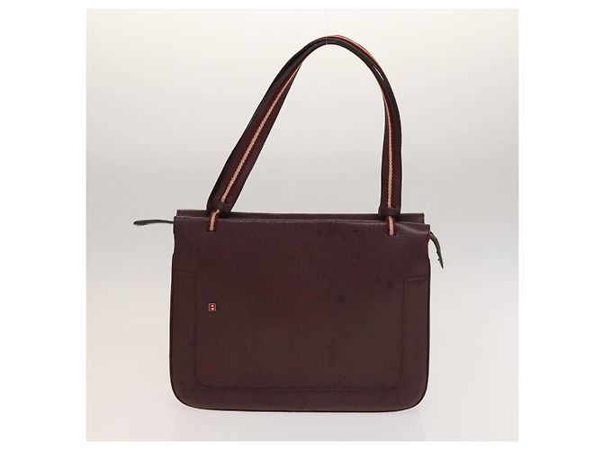BALLY Borsa a Spalla in Pelle 3 Pezzi Bordeaux Nero Auth BA4827 Bordò - vista 16
