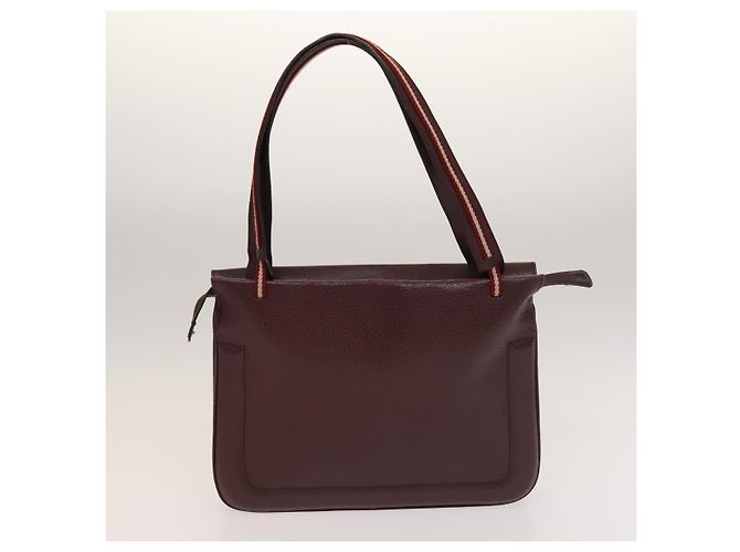 BALLY Borsa a Spalla in Pelle 3 Pezzi Bordeaux Nero Auth BA4827 Bordò - vista 17