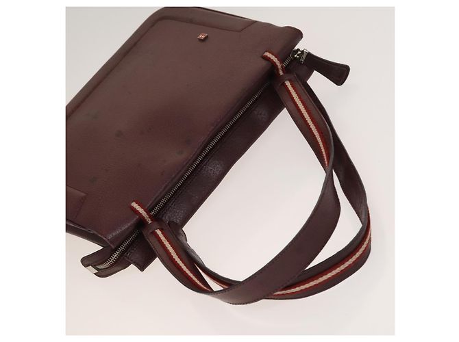 BALLY Borsa a Spalla in Pelle 3 Pezzi Bordeaux Nero Auth BA4827 Bordò - vista 19