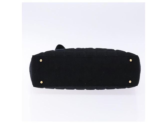 CHANEL Borsa a Spalla Choco Bar Cotone Nero Oro CC Auth bs28407 D'oro - vista 10