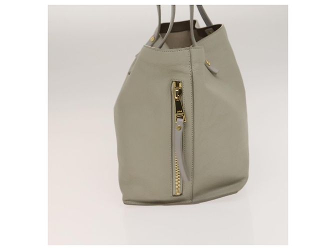 Chloé Chloe Dylan Tote Bag Leder Gold Auth BA4765 Golden - Ansicht 5