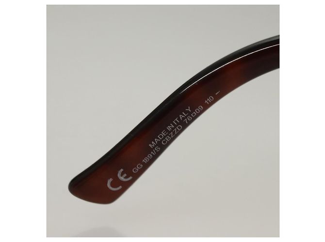 Occhiali da sole GUCCI Metallo Oro Auth BA4385 D'oro - vista 10