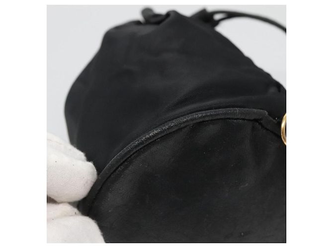 Pochette CÉLINE Nylon Nero Oro Auth 129752 D'oro - vista 13