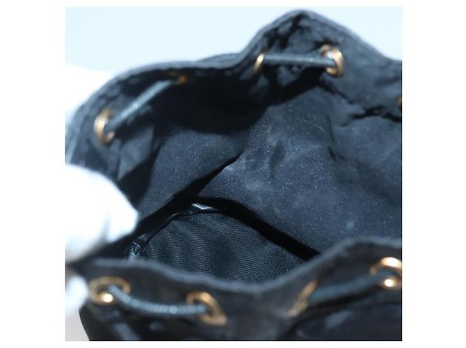 Pochette CÉLINE Nylon Nero Oro Auth 129752 D'oro - vista 16
