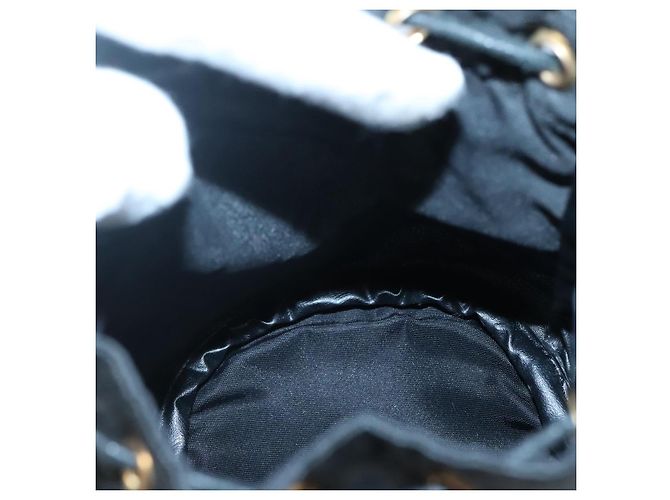 Pochette CÉLINE Nylon Nero Oro Auth 129752 D'oro - vista 17