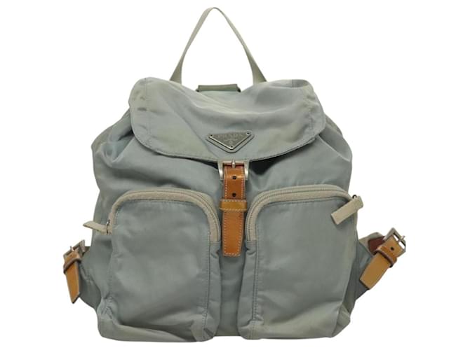 PRADA Backpack Nylon Light Blue Silver Auth 134383 Silvery - view 2