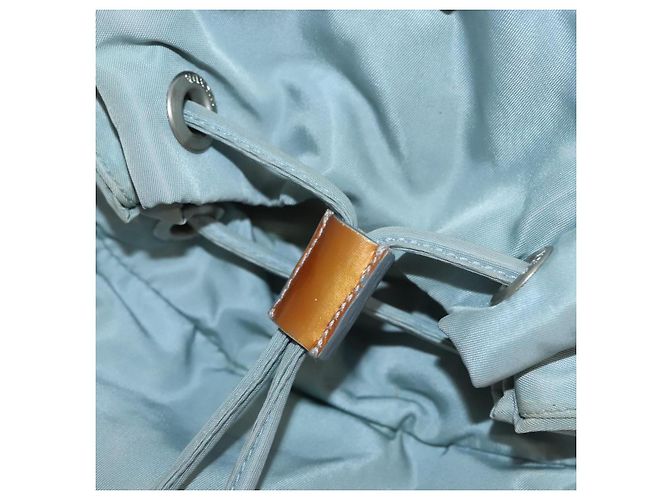 PRADA Backpack Nylon Light Blue Silver Auth 134383 Silvery - view 24