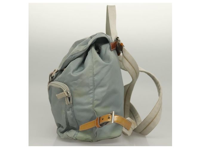PRADA Backpack Nylon Light Blue Silver Auth 134383 Silvery - view 4