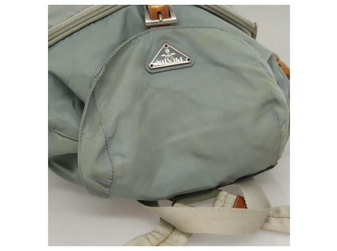 PRADA Backpack Nylon Light Blue Silver Auth 134383 Silvery - view 6