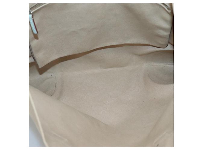 PRADA Tote Bag aus Canvas Beige Silber Authentisch 135383 - Ansicht 15