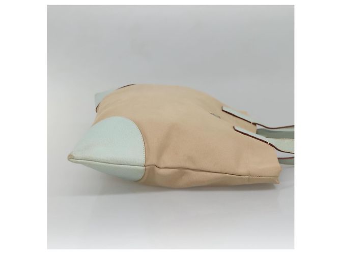 PRADA Tote Bag aus Canvas Beige Silber Authentisch 135383 - Ansicht 5