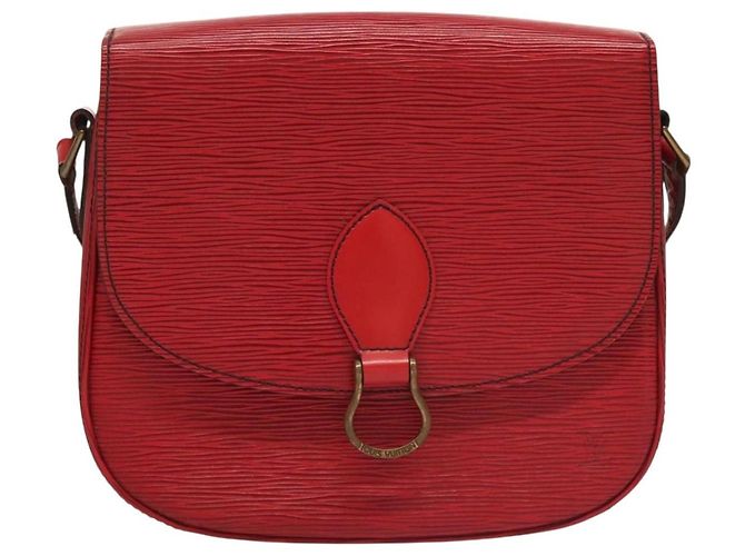 LOUIS VUITTON Borsa a Spalla Epi Saint Cloud GM Rossa M52197 LV Auth 136259 Rosso - vista 13