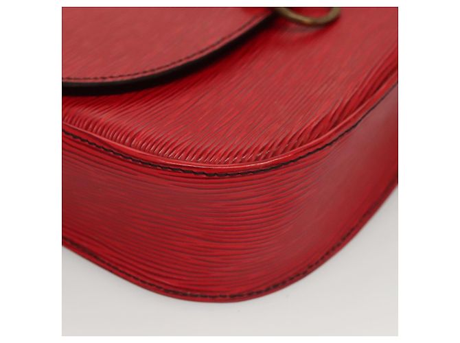 LOUIS VUITTON Borsa a Spalla Epi Saint Cloud GM Rossa M52197 LV Auth 136259 Rosso - vista 14