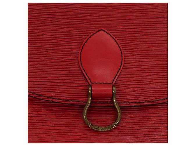 LOUIS VUITTON Borsa a Spalla Epi Saint Cloud GM Rossa M52197 LV Auth 136259 Rosso - vista 18