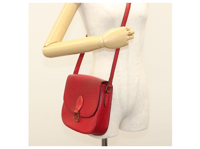 LOUIS VUITTON Borsa a Spalla Epi Saint Cloud GM Rossa M52197 LV Auth 136259 Rosso - vista 22
