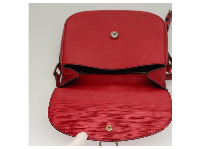 LOUIS VUITTON Borsa a Spalla Epi Saint Cloud GM Rossa M52197 LV Auth 136259 Rosso - vista 9