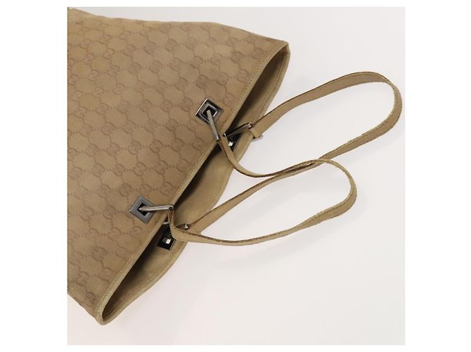 Gucci Borsa Tote GG Canvas 2Set Beige Oro rosa Auth 133515 D'oro - vista 13