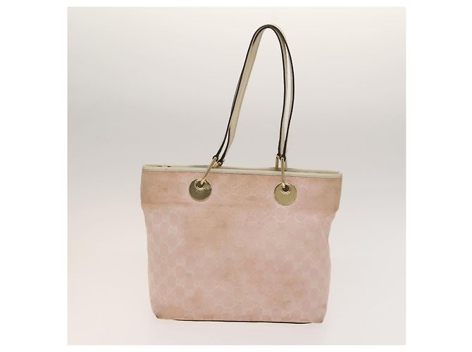 Gucci Borsa Tote GG Canvas 2Set Beige Oro rosa Auth 133515 D'oro - vista 2