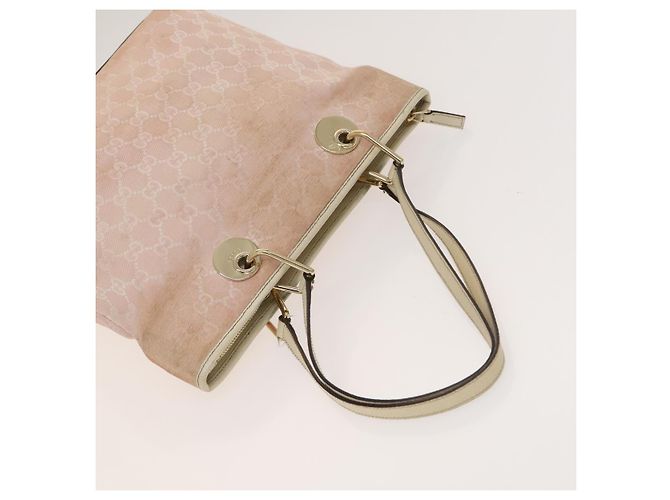 Gucci Borsa Tote GG Canvas 2Set Beige Oro rosa Auth 133515 D'oro - vista 5