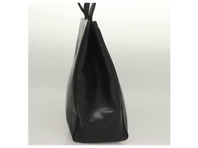 Borsa Tote Salvatore Ferragamo in pelle embossata nera e oro Auth BA4507 Nero D'oro - vista 5