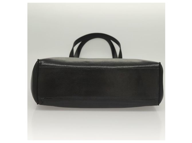 Borsa Tote Salvatore Ferragamo in pelle embossata nera e oro Auth BA4507 Nero D'oro - vista 9