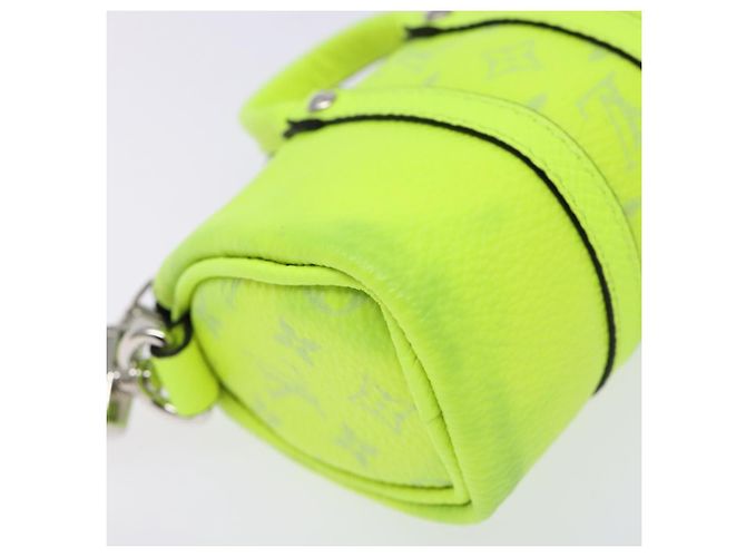 LOUIS VUITTON Taigalama Schlüsselanhänger Mini Keepall Charm Gelb M01048 Auth 136330 - Ansicht 17