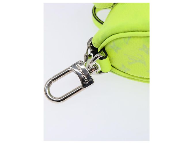 LOUIS VUITTON Taigalama Schlüsselanhänger Mini Keepall Charm Gelb M01048 Auth 136330 - Ansicht 9