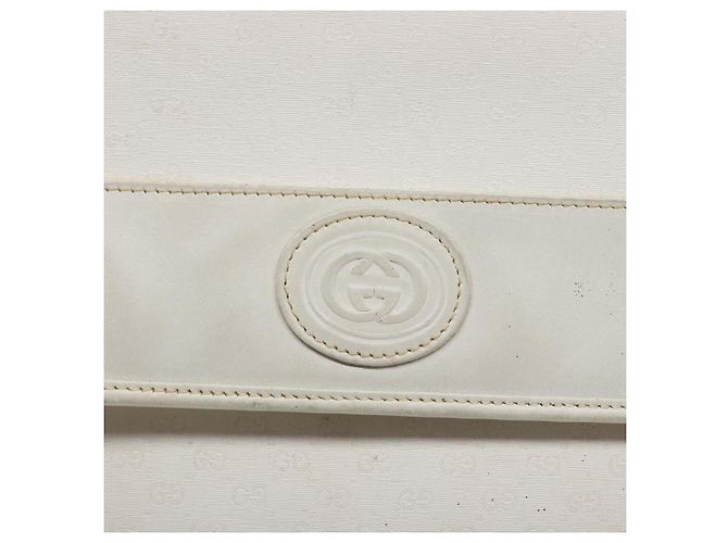 Gucci Borsa a Spalla Micro GG Supreme PVC Bianco Oro 004 58 0264 Auth 133321 D'oro - vista 16