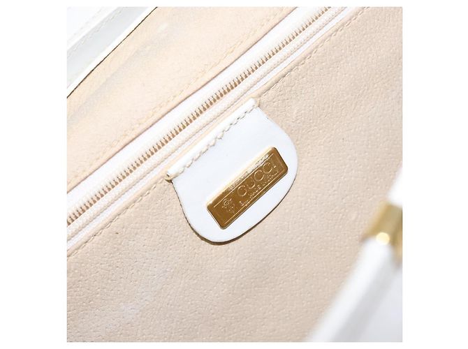 Gucci Borsa a Spalla Micro GG Supreme PVC Bianco Oro 004 58 0264 Auth 133321 D'oro - vista 18