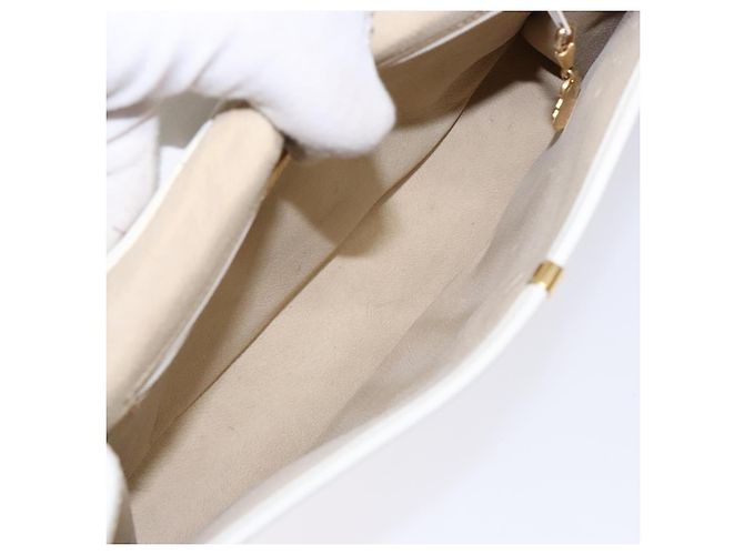 Gucci Borsa a Spalla Micro GG Supreme PVC Bianco Oro 004 58 0264 Auth 133321 D'oro - vista 19