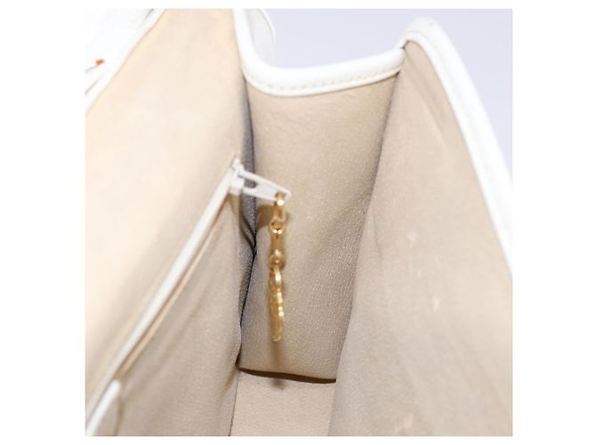 Gucci Borsa a Spalla Micro GG Supreme PVC Bianco Oro 004 58 0264 Auth 133321 D'oro - vista 20