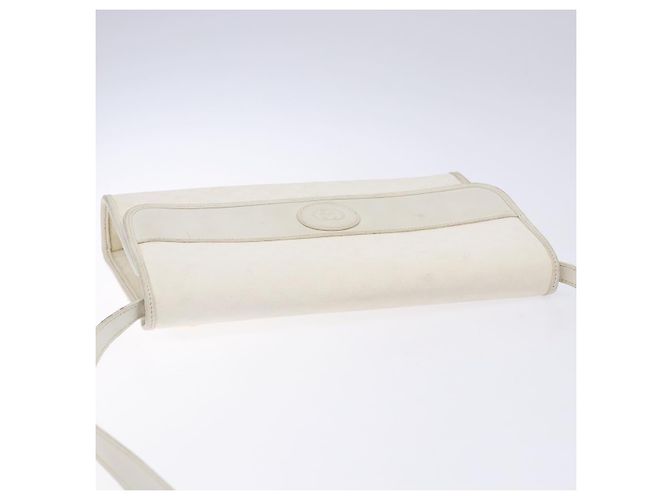 Gucci Borsa a Spalla Micro GG Supreme PVC Bianco Oro 004 58 0264 Auth 133321 D'oro - vista 6