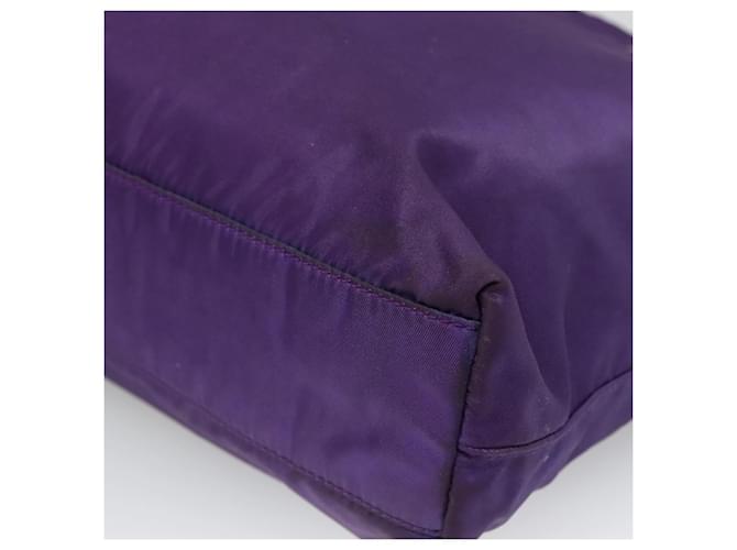 Borsa Tote Prada in nylon viola argento Auth BA4659 Porpora - vista 12