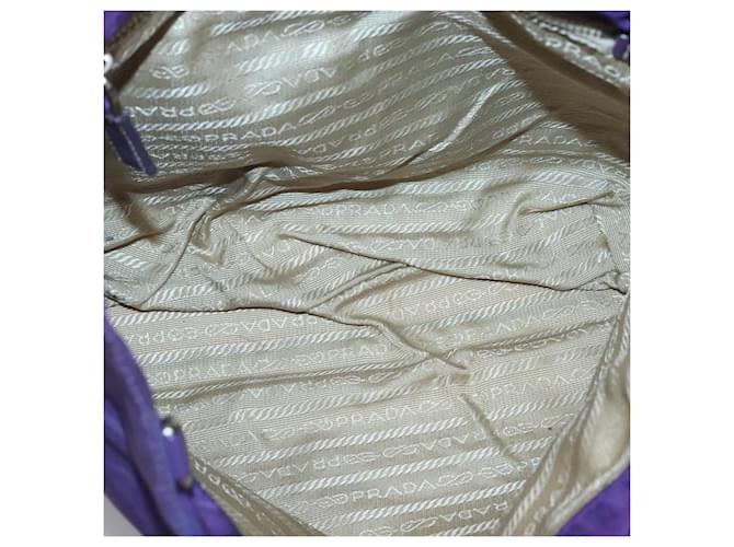 Borsa Tote Prada in nylon viola argento Auth BA4659 Porpora - vista 16
