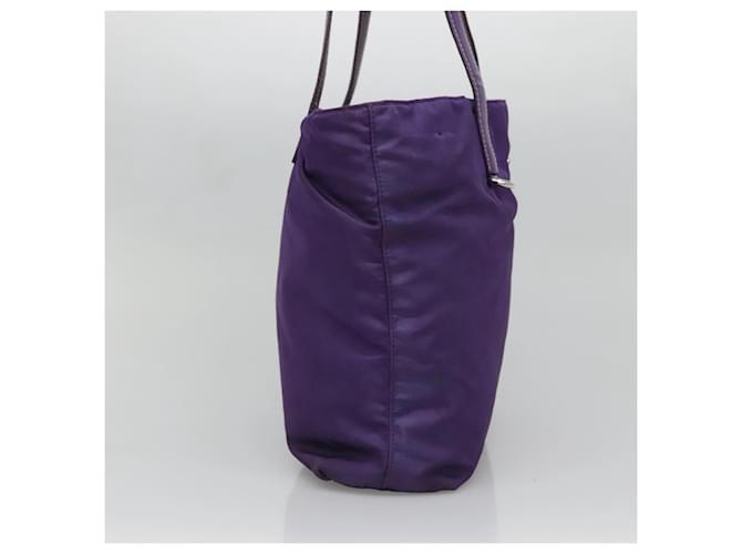 Borsa Tote Prada in nylon viola argento Auth BA4659 Porpora - vista 4