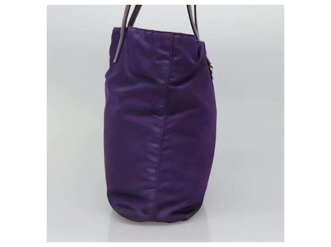 Borsa Tote Prada in nylon viola argento Auth BA4659 Porpora - vista 5