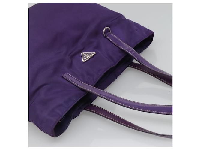 Borsa Tote Prada in nylon viola argento Auth BA4659 Porpora - vista 6