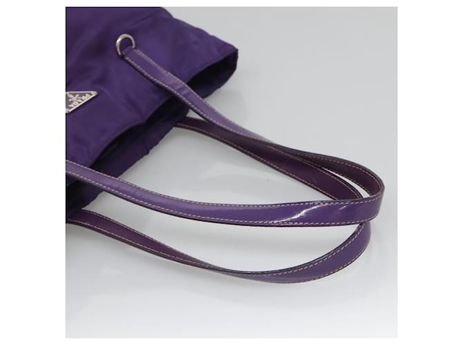 Borsa Tote Prada in nylon viola argento Auth BA4659 Porpora - vista 7