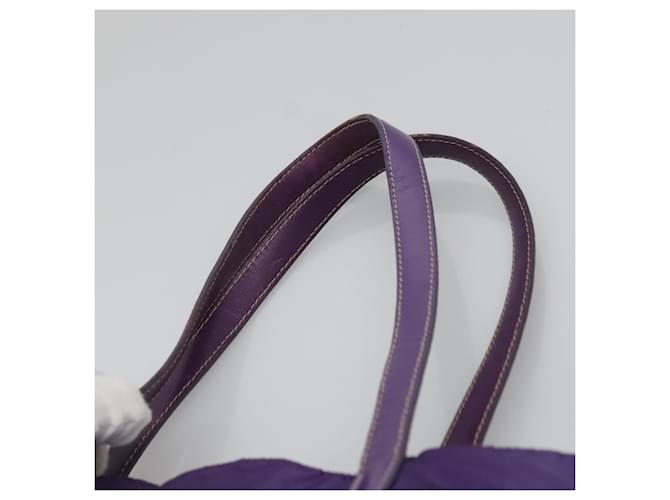 Borsa Tote Prada in nylon viola argento Auth BA4659 Porpora - vista 8