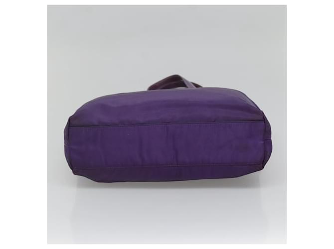 Borsa Tote Prada in nylon viola argento Auth BA4659 Porpora - vista 9