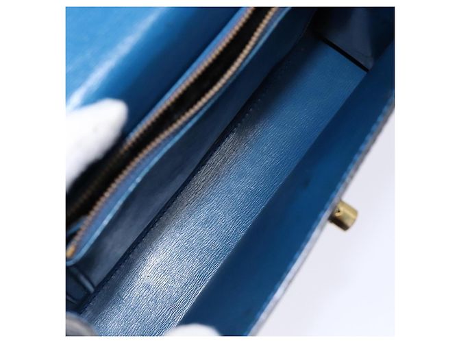 LOUIS VUITTON Borsa a Mano Epi Malesherbes Blu M52375 LV Auth 136983 - vista 10
