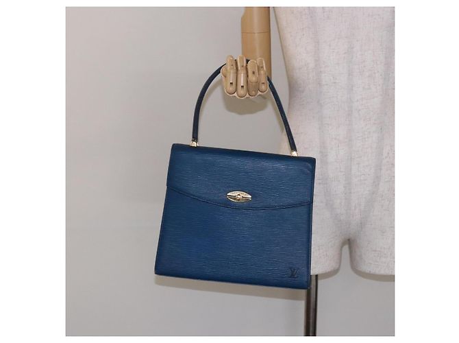 LOUIS VUITTON Borsa a Mano Epi Malesherbes Blu M52375 LV Auth 136983 - vista 23