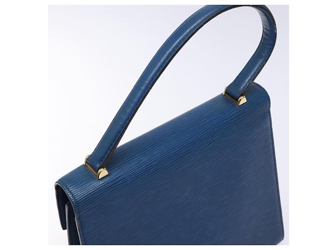 LOUIS VUITTON Borsa a Mano Epi Malesherbes Blu M52375 LV Auth 136983 - vista 6