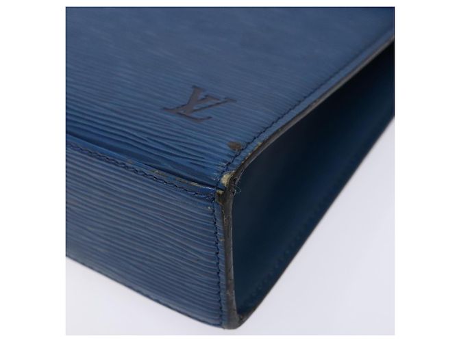 LOUIS VUITTON Borsa a Mano Epi Malesherbes Blu M52375 LV Auth 136983 - vista 8