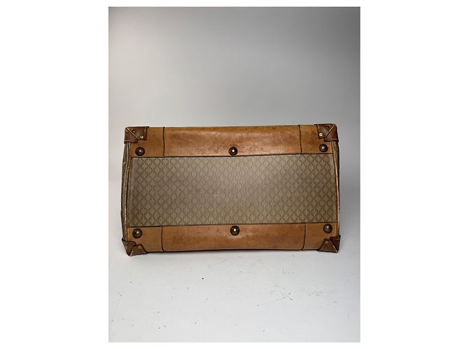 Triomphe Céline Vintage Celine Paris Monogramm Leder Reisetasche goldbraun Golden - Ansicht 8
