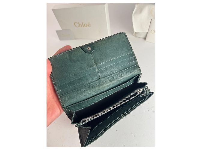 Chloé Vintage Chloe Paddington Leather wallet Blue - view 8