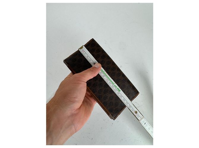 Triomphe Céline Vintage Celine Paris monogram ID holder / Card holder brown - view 10
