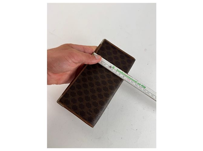 Triomphe Céline Vintage Celine Paris monogram ID holder / Card holder brown - view 11